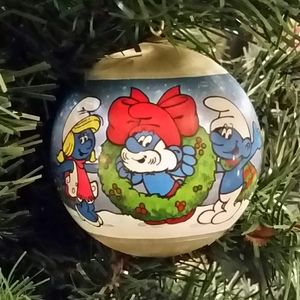 Smurfs Christmas Ornament 1982